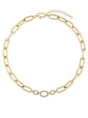 Timeless Diamond 14K (or 18k upon request) Yellow Gold Vintage Link Necklace